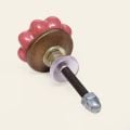  Drawer and Door Knobs - Pink Small Ceramic