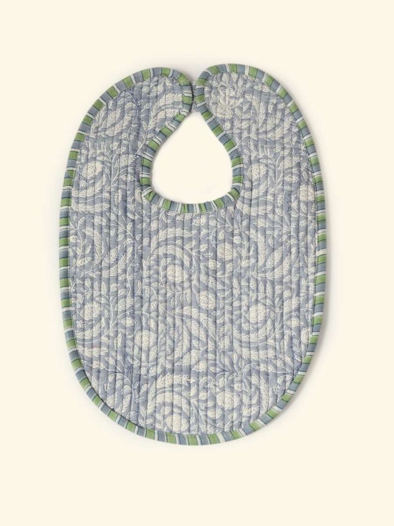 Baby girl bibs by Khasto a product of craftsmanship and sustainability. The baby bibs hand block printed and quilted.