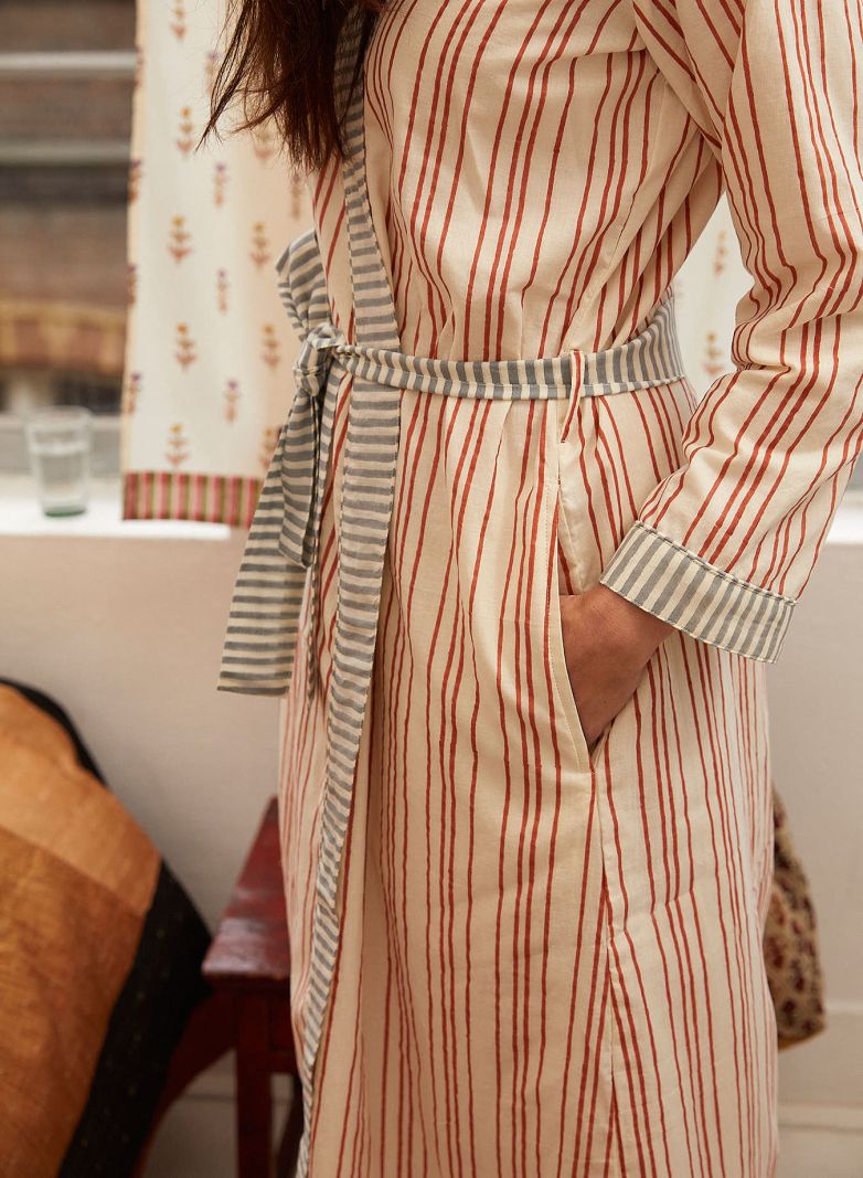 Dressing gown - Red Stripe