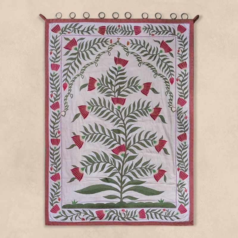 Wallhanging - Tree of Life Floral Long Stitch