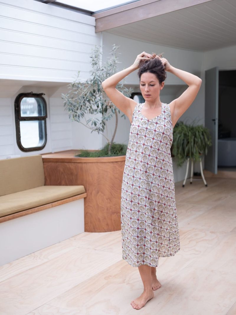 Dames nightie gemaakt van 100% biologisch katoen – Zomer Collectie