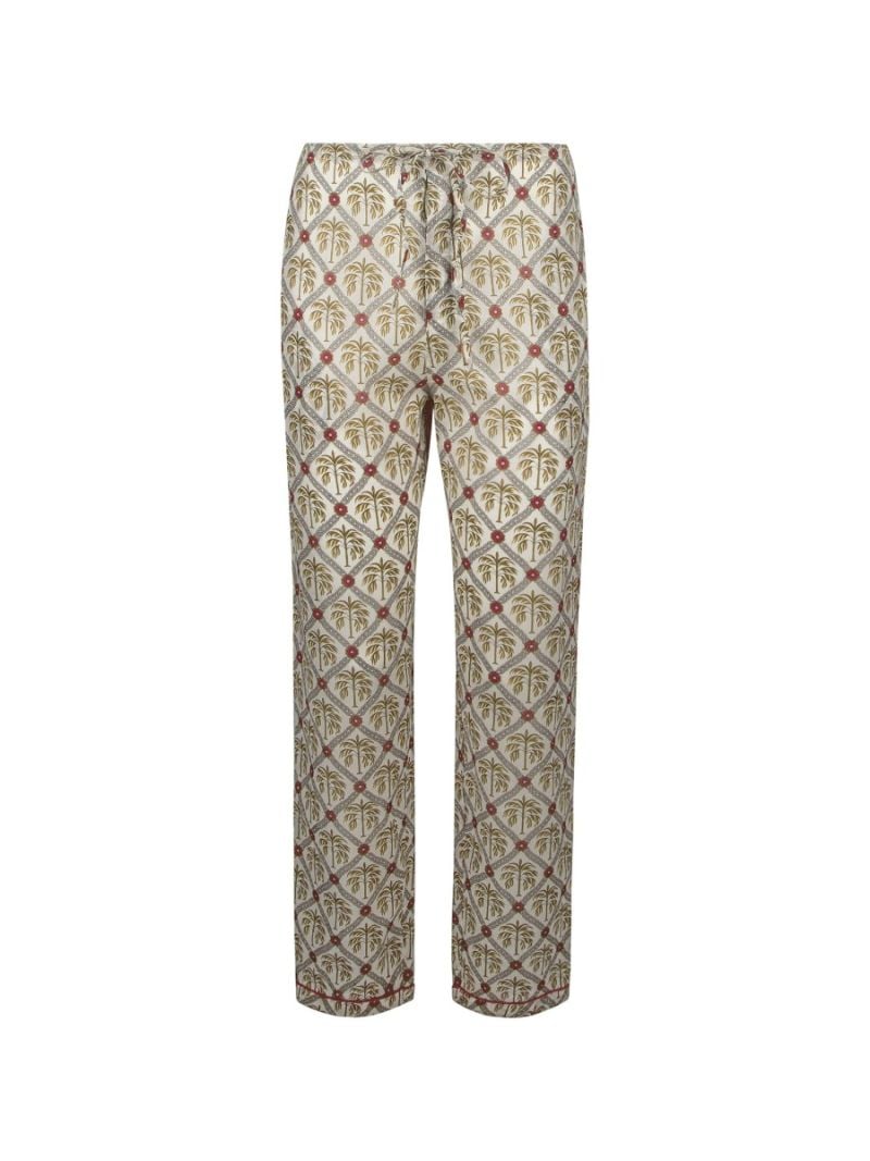 Lounge pants for men made of 100% organic cotton in New Palm print – Seasonal Collection