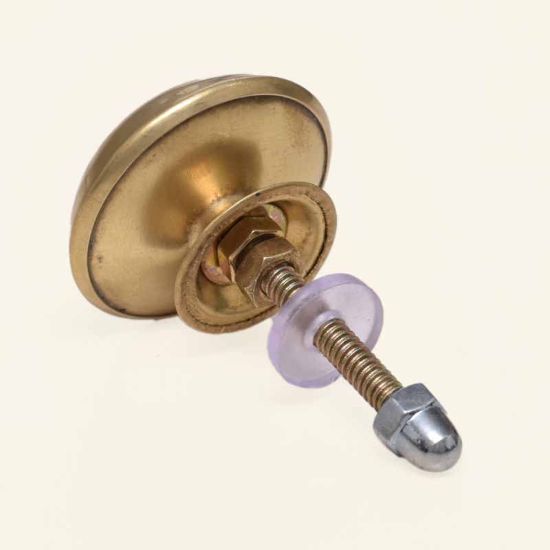 Drawer and Door Knobs - Brass Plain