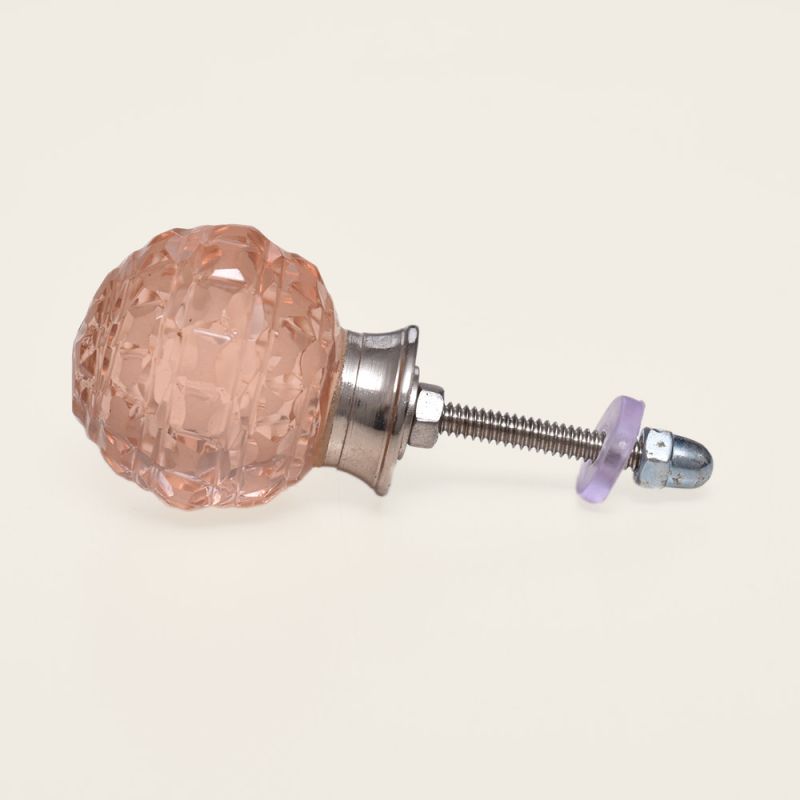 Drawer and Door Knobs - Glass Peach