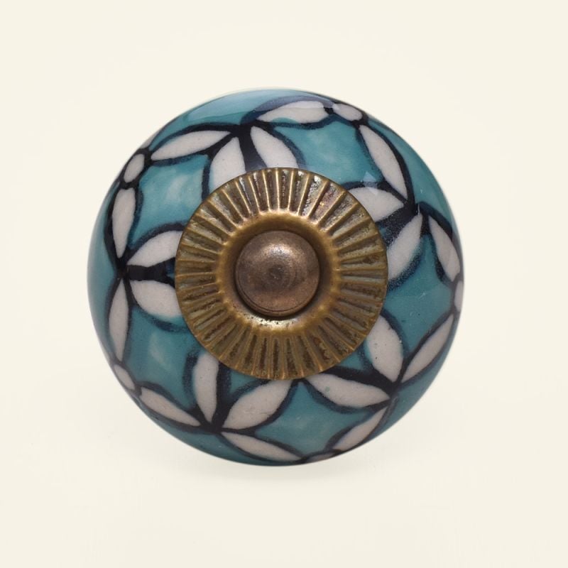 Drawer and Door Knobs - Turqoise Ceramic