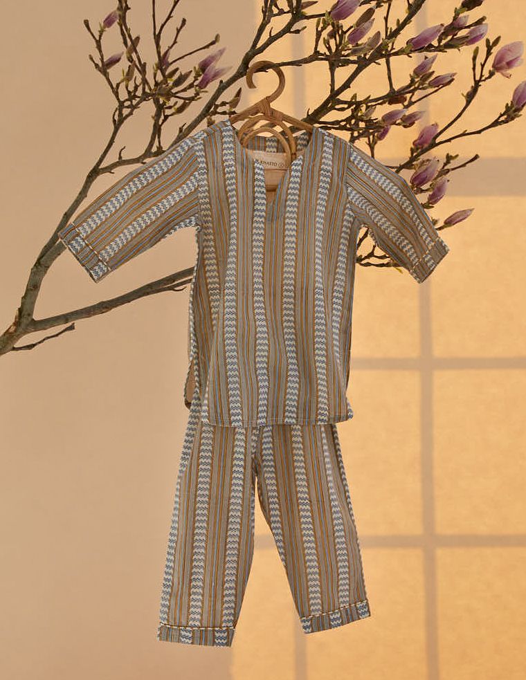 Kids Pajamas - Blockprint Collection '23