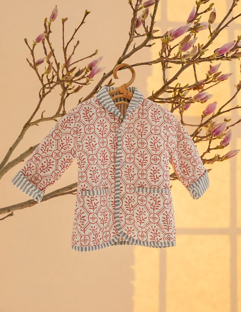 Kids Quilted Coat - Blockprint Collection '23
