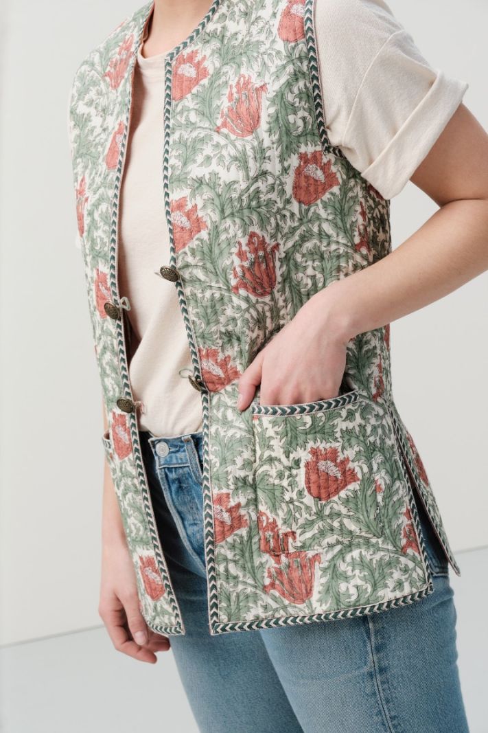 Quilted Waistcoat - Blockprint Collection